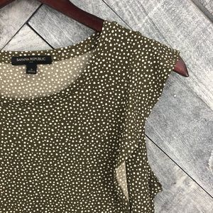 Banana Republic - Olive and White Speckled Top